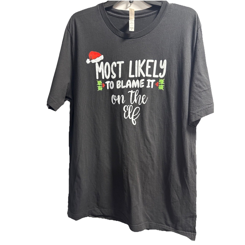 Most Likely to Blame It On The Elf Christmas Family T-Shirt,‎ Christmas Gift